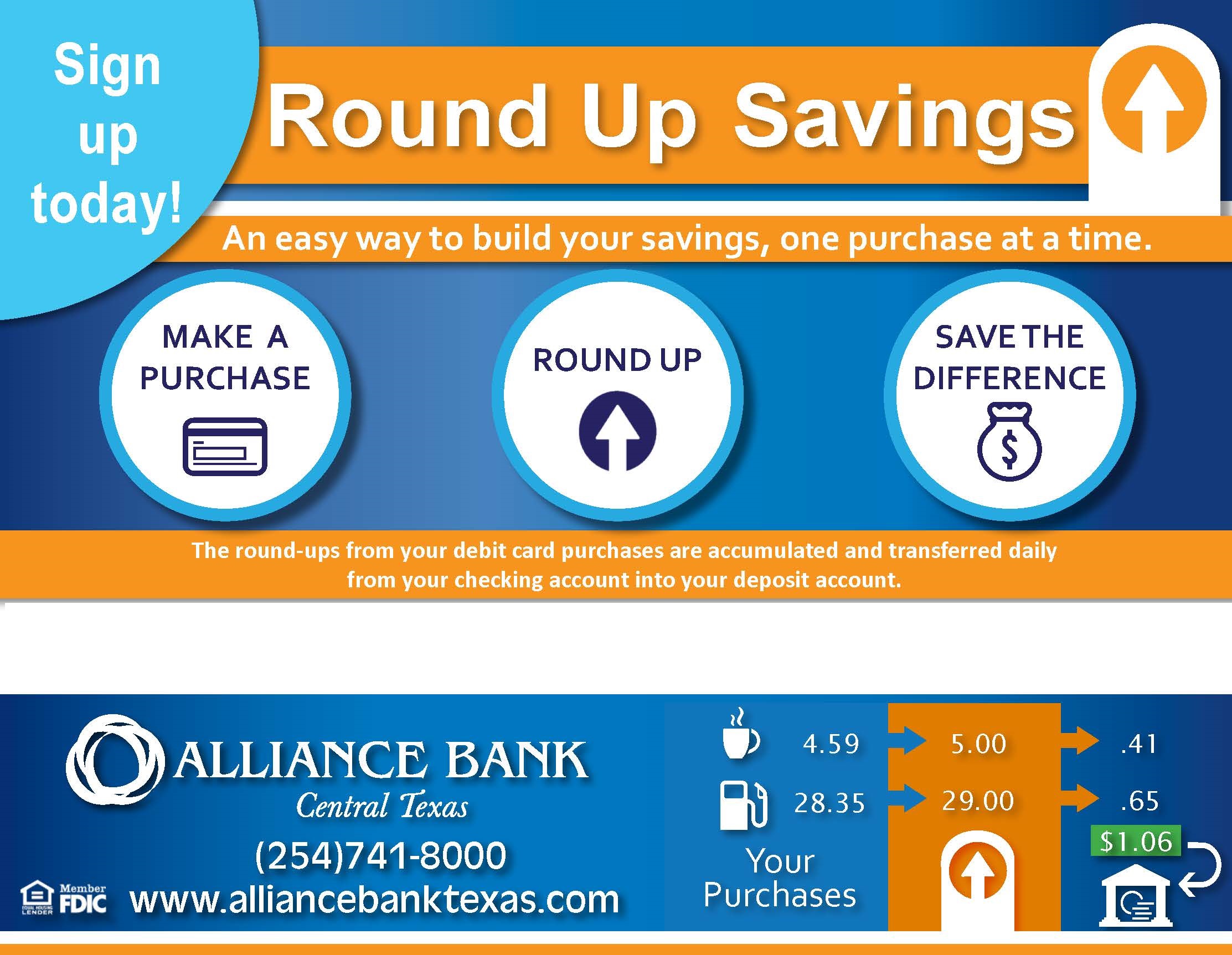 Round Up Savings Alliance Bank Central Texas