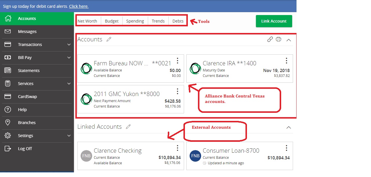 PFM Getting Started Alliance Bank Central Texas