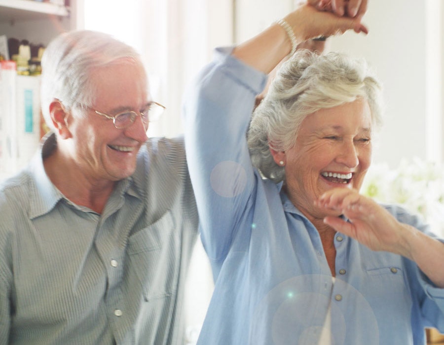 older couple dancing