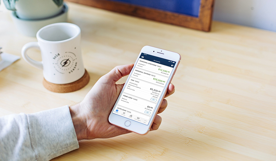 person using mobile app
