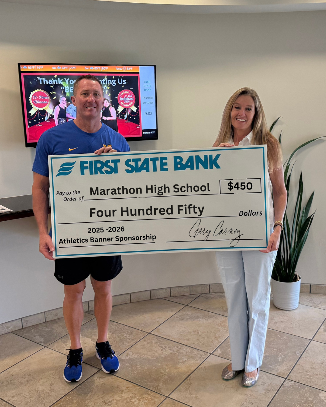 Boosting School Spirit: Supporting Marathon High Athletics Banner ...