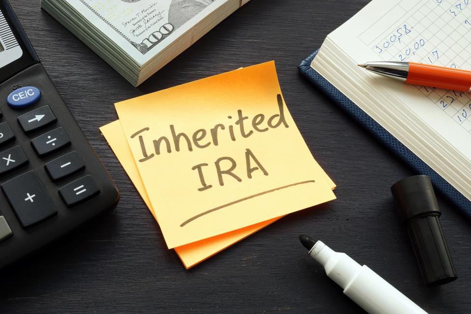 Inherited IRA on Post It Note