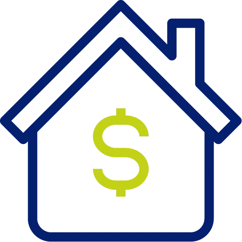 house with dollar sign