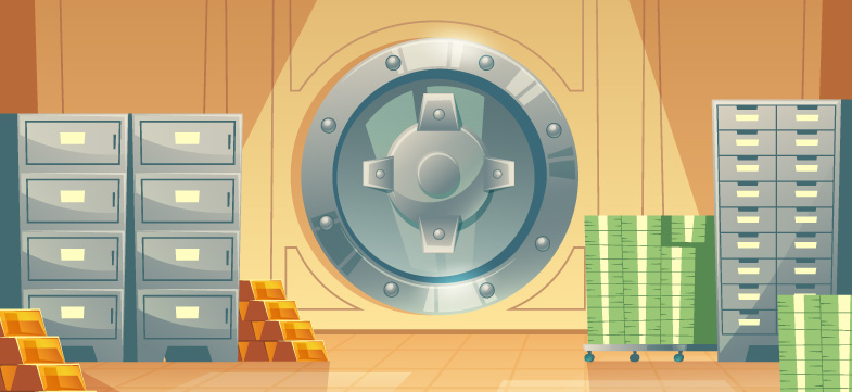 Cartoon Bank Vault